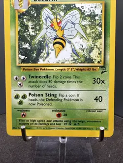 Pokemon TCG Beedrill Base Set 2 21/130 Regular Rare - Image 5