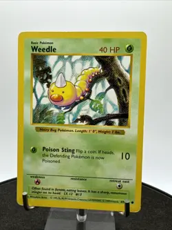1999 Pokemon Base Set Weedle Shadowless 69/102 - Image 2