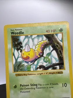1999 Pokemon Base Set Weedle Shadowless 69/102 - Image 5