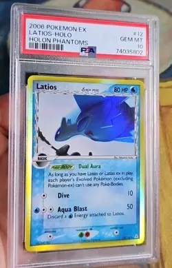 2006 POKEMON EX HOLON PHANTOMS #12 LATIOS-HOLO PSA 10 - Image 1