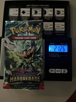 Heavy 21.26g Pokemon Sealed Twilight Masquerade Booster Pack - Image 1