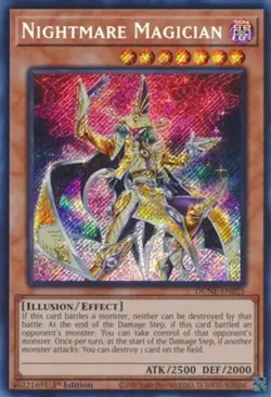 Yugioh! LP Nightmare Magician - DUNE-EN025 - Secret Rare - 1st Edition Lightly P - Image 1