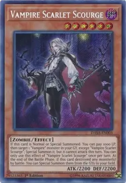 Yugioh! LP Vampire Scarlet Scourge - DASA-EN005 - Secret Rare - 1st Edition Ligh - Image 1