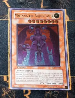 YUGIOH Voltanis the Adjudicator (EOJ-EN023) Ultimate Rare 1st Edition Excellent - Image 1
