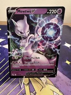 Pokemon Go Mewtwo v Holo Ultra Rare Card 030/078 Near Mint Condition - Image 1