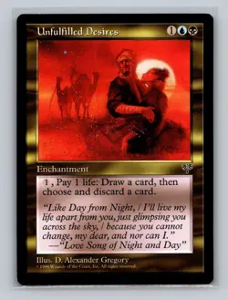 MTG Unfulfilled Desires Mirage Card 1996 LP Condition - Image 1