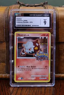 CGC 9 MINT Heatran 4/16 RUMBLE Promo Pokemon Card - Image 1
