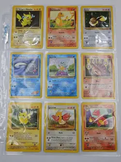 Lot of 9 Basic Pokemon Cards - 1999 - 2000 NM - Image 1