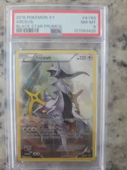 Arceus XY83 Holo Card PSA 8 Graded Black Star Promo 2015 - Image 1