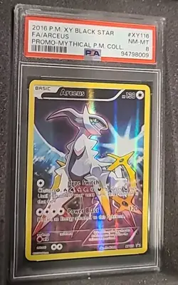 POKEMON CARD ARCEUS HOLO FULL ART 116 BLACK STAR PROMO XY116 GRADED PSA 8 #XY116 - Image 2