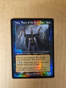 Magic the Gathering Vito Thorn of the Dusk Rose 2020 Promo Foil Card - Image 1