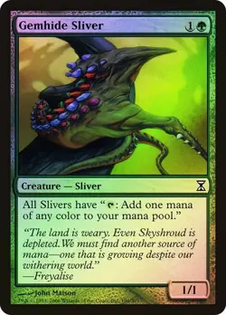 Time Spiral MTG Foil Gemhide Sliver Magic - Image 1