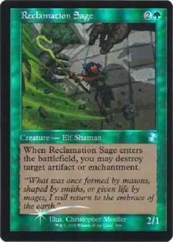 MTG *Reclamation Sage Foil X1* (NM) Time Spiral Remastered Magic Free Shipping - Image 1