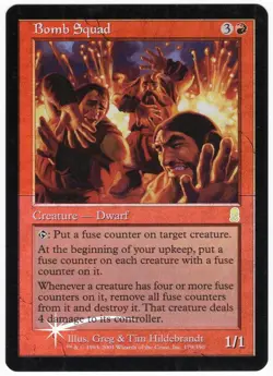 Bomb Squad 2001 Odyssey SHIFTED FOIL MISPRINT Red Rare Creature MTG NM AZ2 - Image 1