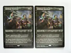 Strategic Betrayal pair of 2x dark frame promo foil Tarkir Dragonstorm NM MTG - Image 1