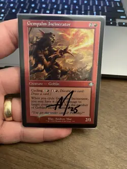 Signed MTG - Gempalm Incinerator (Retro Frame) Dominaria Remastered Foil - Image 1