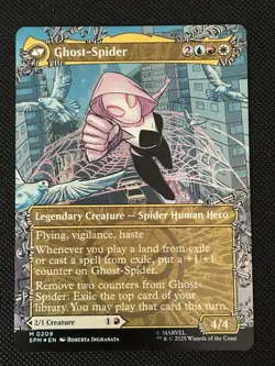 MTG Spider-Man Gwen Stacy #0202 Foil Ghost Spider Borderless - Image 2