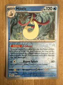 Pokemon TCG Milotic Paradox Rift 036/182 Reverse Holo Rare - Image 1