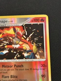 Infernape 5/130 REVERSE HOLO RARE Pokemon Diamond & Pearl Base Set LP - Image 3