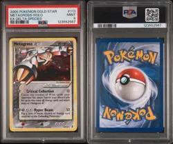 Pokemon Metagross Gold Star EX Delta Species Holo Rare #113 PSA 9 Mint SWIRL - Image 4