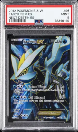 2012 POKEMON B&W NEXT DESTINIES #96 FULL ART/KYUREM EX PSA 9 - Image 1