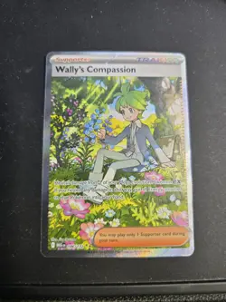 Pokemon TCG Mega Evolutions Wally's Compassion 186/132 Me01 Full Art Holo NM - Image 1