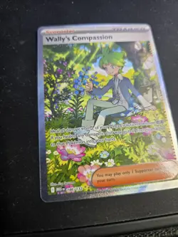 Pokemon TCG Mega Evolutions Wally's Compassion 186/132 Me01 Full Art Holo NM - Image 2