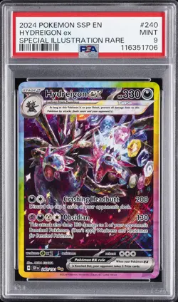 2024 POKEMON SSP EN-SURGING SPARKS SPECIAL ILLUSTRATION RARE HYDREIGON EX PSA 9 - Image 1