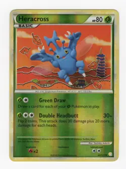 2010 Pokemon Heracross #43/123 HeartGold SoulSilver Reverse Holo LP (See Desc) - Image 1