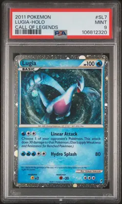 2011 POKEMON CALL OF LEGENDS #SL7 LUGIA-HOLO PSA 9 - Image 1