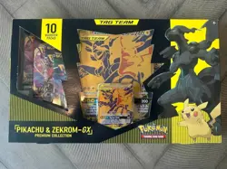 Pokemon TCG Pikachu & Zekrom-GX Tag Team Premium Collection Box - New Sealed - Image 1