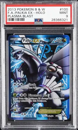 2013 POKEMON B&W PLASMA BLAST #100 FULL ART/PALKIA EX PSA 9 - Image 1