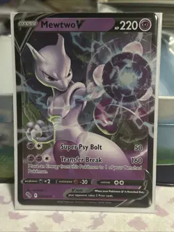 Mewtwo V 30/78 Pokemon Holo Rare Pokemon Go NM - Image 1
