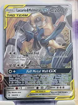 Pokemon TCG Tag Team Lucario & Melmetal GX 120/214 Sm-Unbroken Bonds Holo - Image 1