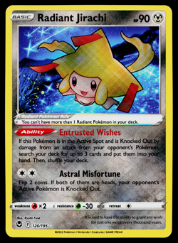RADIANT JIRACHI 120/195 SILVER TEMPEST POKEMON TCG - Image 1