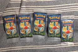 (5x) Pokemon 2019 General Mills Cereal Promo Booster Packs Lot SEALED Kanto - Image 1