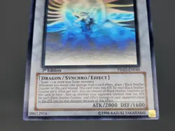 YuGiOh Black-Winged Dragon TSHD-EN040 1st Edition Ghost Rare LP - Image 4