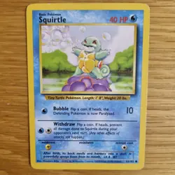 SQUIRTLE 63/102 POKEMON CARD (BASE SET) - Image 1