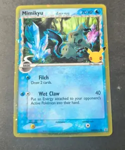 Pokemon Mimikyu Delta Species Black Star Promo Card Holo SWSH136 DMG - Image 1