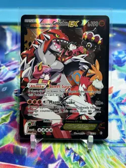 Pokemon TCG Team Magma's Groudon EX Full Art Holo Card 15/34 Double Crisis - Image 1