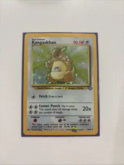 RARE Vintage Pokemon TCG 5/64 Kangaskhan Jungle Unlimited Holo Card LP 1999 - Image 1