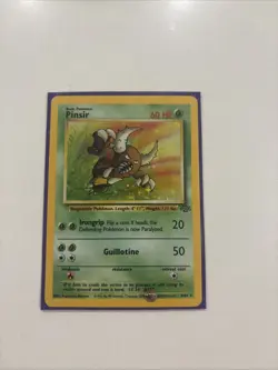 RARE Vintage Pokemon TCG Pinsir Jungle 9/64 Holo Unlimited Rare Card LP 1999 - Image 1