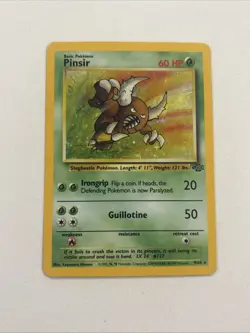 RARE Vintage Pokemon TCG Pinsir Jungle 9/64 Holo Unlimited Rare Card LP 1999 - Image 3