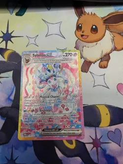 Sylveon EX Prismatic Evolutions Holo Card 156/131 SV Special Illustration Rare - Image 1