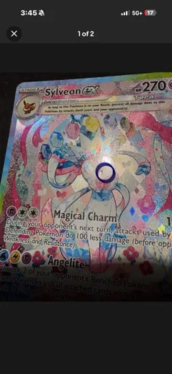 Sylveon EX Prismatic Evolutions Holo Card 156/131 SV Special Illustration Rare - Image 3