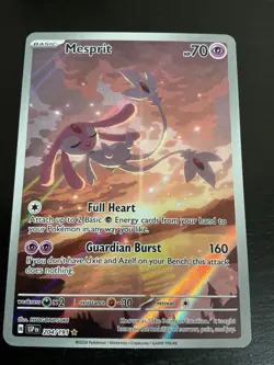 Pokemon TCG Mesprit Illustration Rare Holo Card 204/191 Sv08: Surging Sparks NM - Image 1