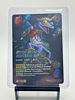 Mondo Gecko, Righteous Reptile 2025 TMNT Card #186/186 SR Holo - Image 1
