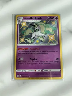 Galarian Rapidash SV048/SV122 Rare Shiny Vault Holo Card(Pokemon Shining Fates) - Image 1