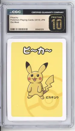 CGC 10 Pristine Pikachu Old Maid Playing Cards 2019 Japanese Pokemon Card - Image 1