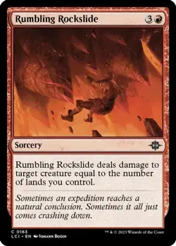 4x Magic: The Gathering Rumbling Rockslide 163 Common Regular NM LCI - Image 1